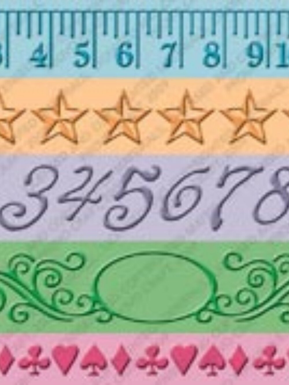 Measure By Measure - Cuttlebug 7" Embossing Borders (set of 5)